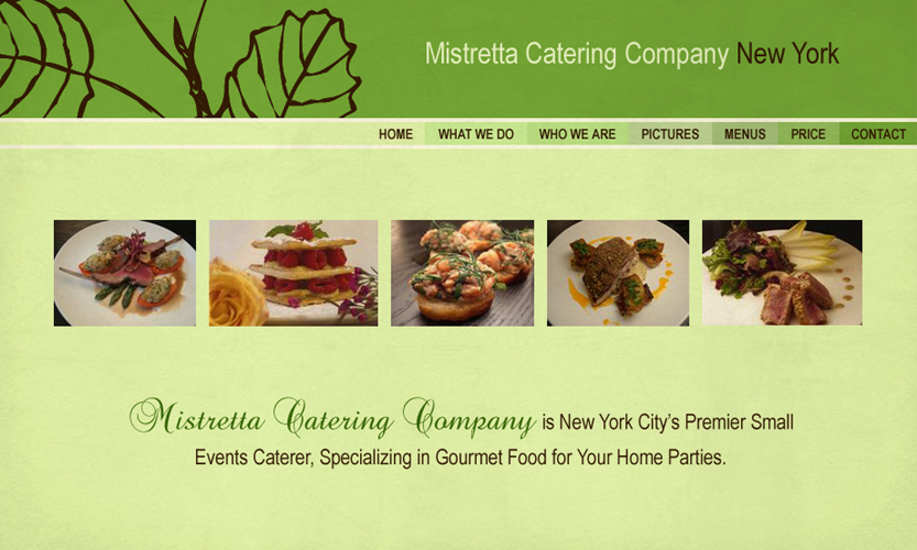 Mistretta Catering Website